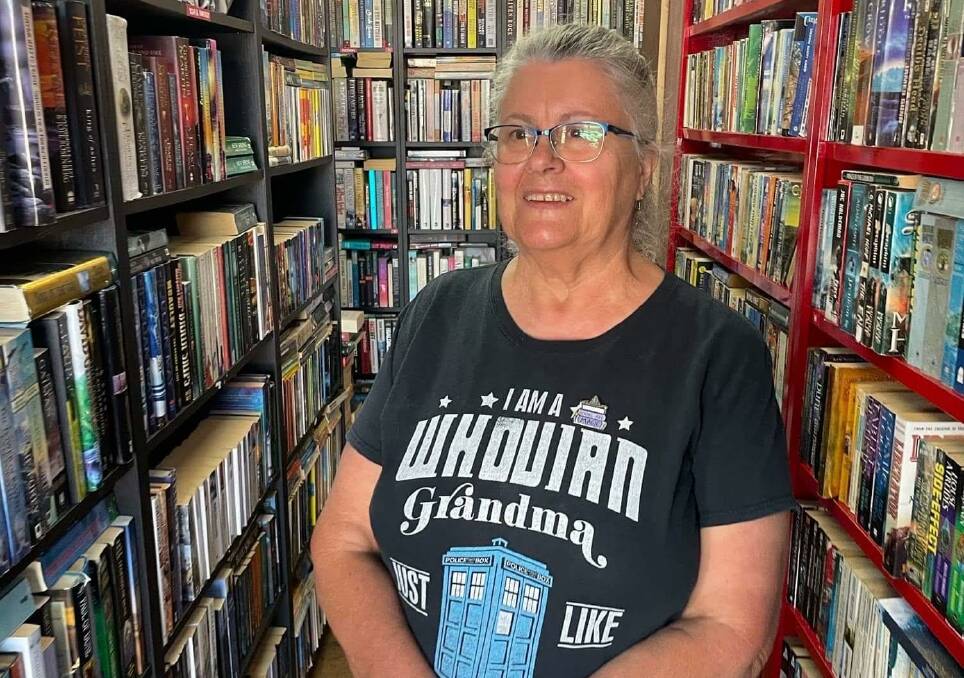 Wendy Flint, inside The Fiction Room store in Northam.