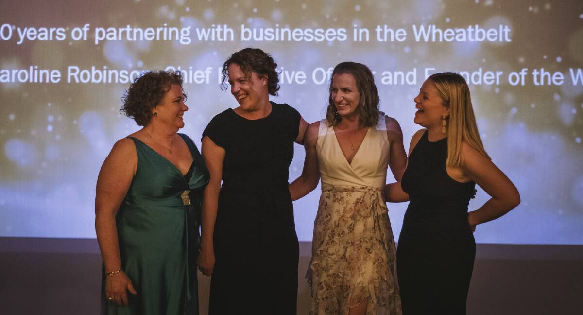  2020 WBN Wheatbelt Business Excellence Awards team Rachael Thomas (left), Caroline Robinson, Lisa O'Neill and Angela Ryan. Photos by Angie Roe Photography.