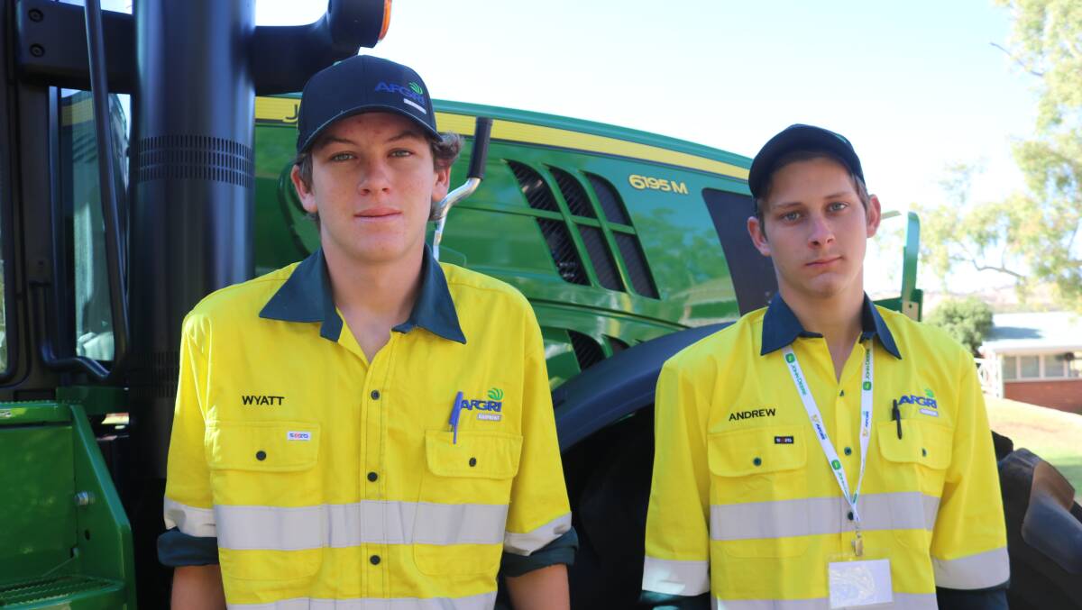 Wyatt Edwards, 17, Geraldton with Andrew MacLachlan, 16, Geraldton, are two of the younger apprentices this year.