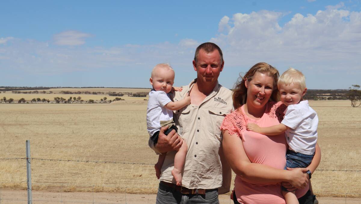 Hyden farmers Tyron and Tracey Utley with their two sons Ethan and Curtis are taking steps to drought proof their farm.