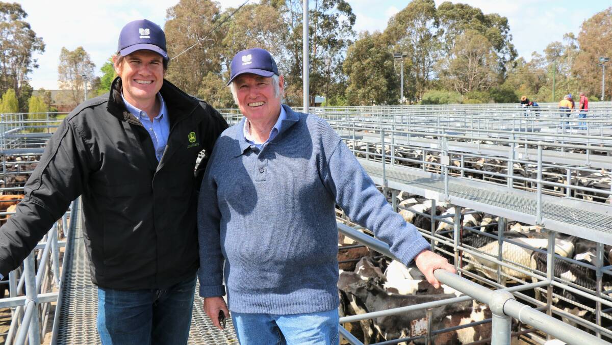 Stuart (left) and Andrew McCormack, Pinjarra, were among the strongest grazier bidders, buying numerous pens for up to $1980.