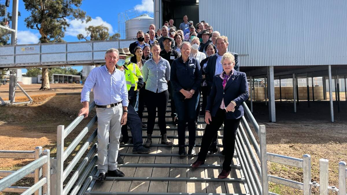 Agriculture and Food Minister Alannah MacTiernan (right) pictured with WA sheep producers, Department of Primary Industries and Regional Development (DPIRD) staff and State MPs as they toured the Katanning Research Station facilites last Friday.
