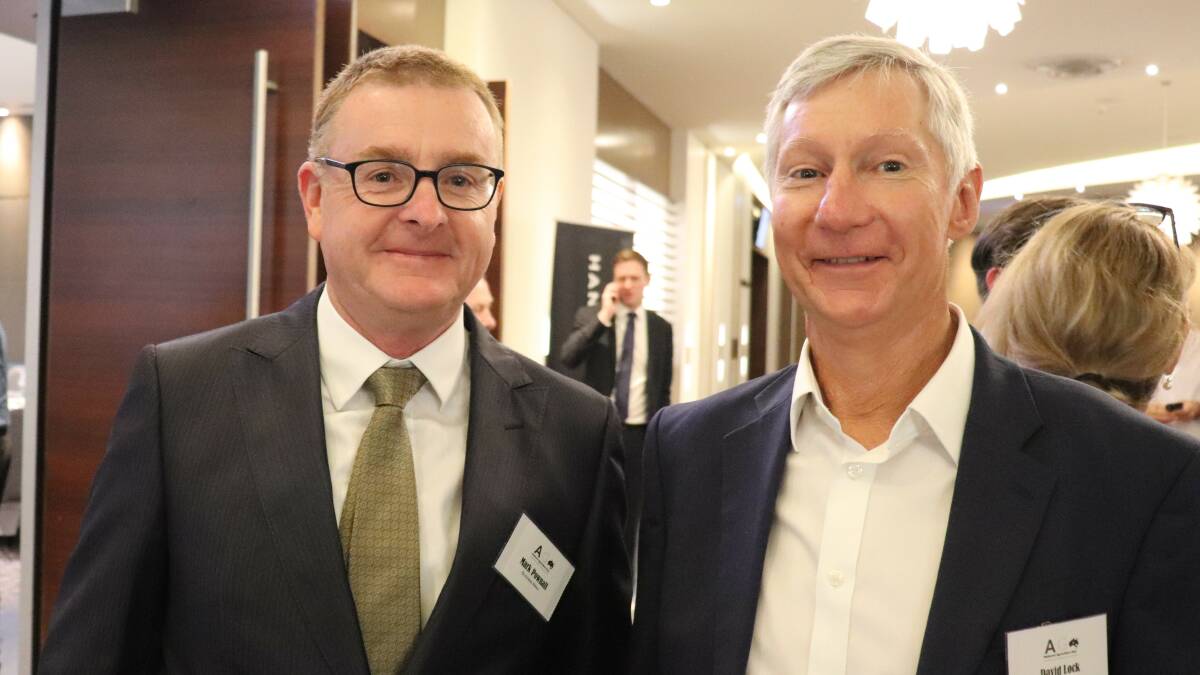  Business News director strategy and innovation Mark Pownall (left), with CBH independent director David Lock.