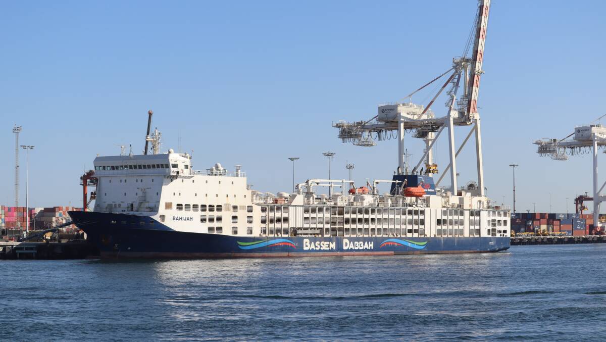The MV Bahijah docked at Fremantle Port.
