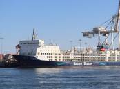 The MV Bahijah docked at Fremantle Port.