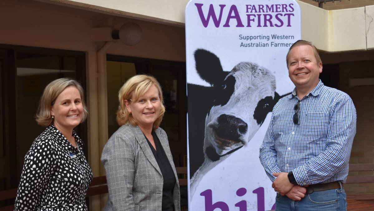 Iona Presentation College head of technology and applied studies Felicity McLean (left), dean of curriculum Meg Watson and WAFarmers Food You Can Trust project manager Aaron Natoli joined forces to stage the inaugural World Milk Day events at the school.