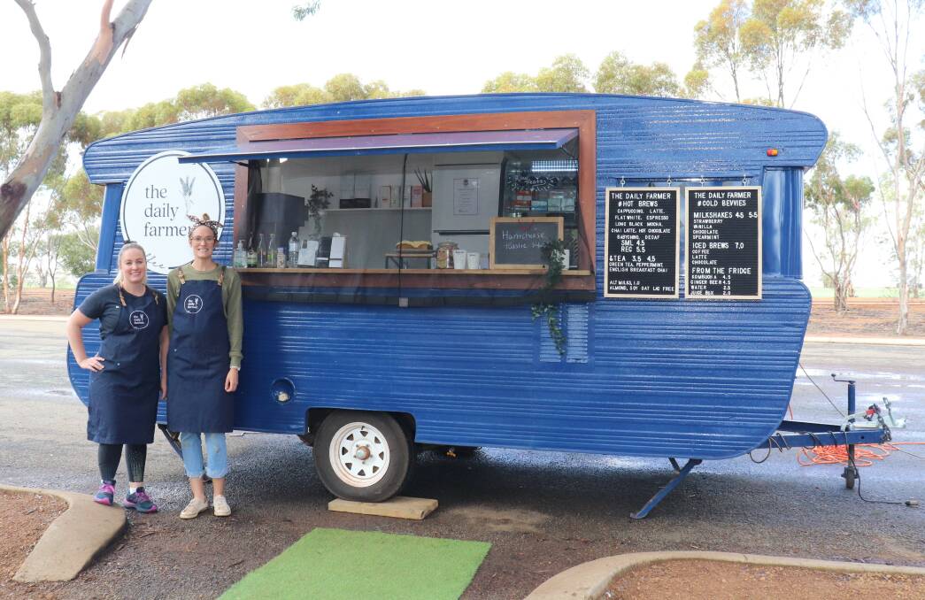 The Daily Farmer is a portable coffee business that was founded in 2020 in Hyden by business partners Sandy Gittos (left) and Ashleigh Ray.