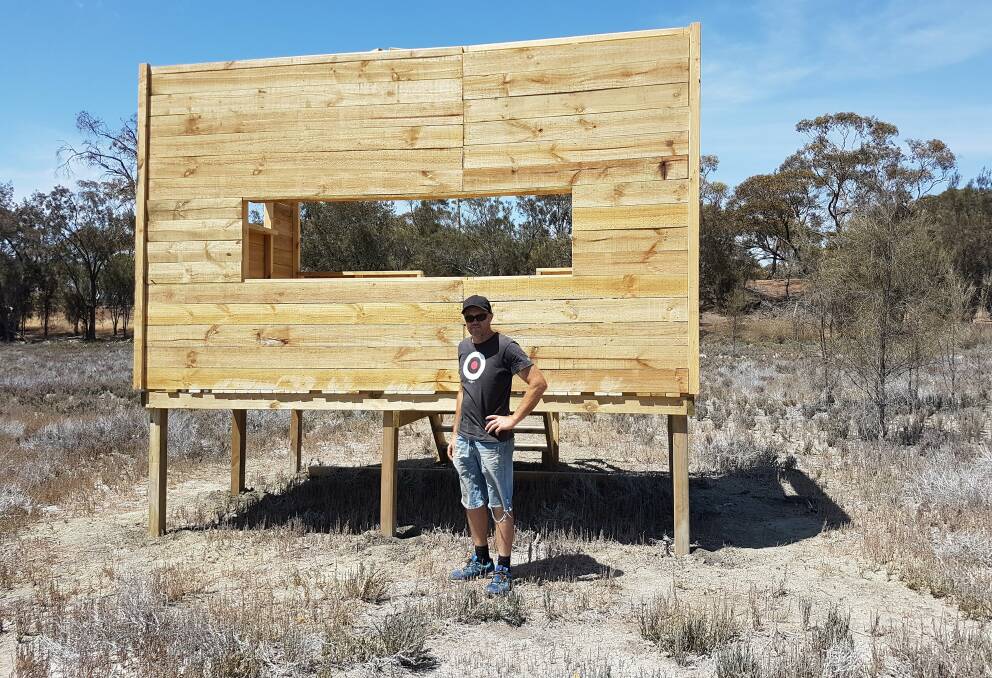 Jason Horton, Jason Horton Design Services, produced this bird hide in Wagin, funded by the State government's NRM grants program last year.