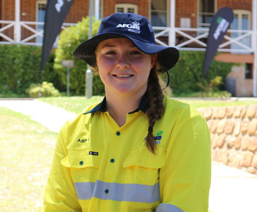 Abby Hodder, Mukinbudin, started her service technician career with AFGRI as a school-based trainee.