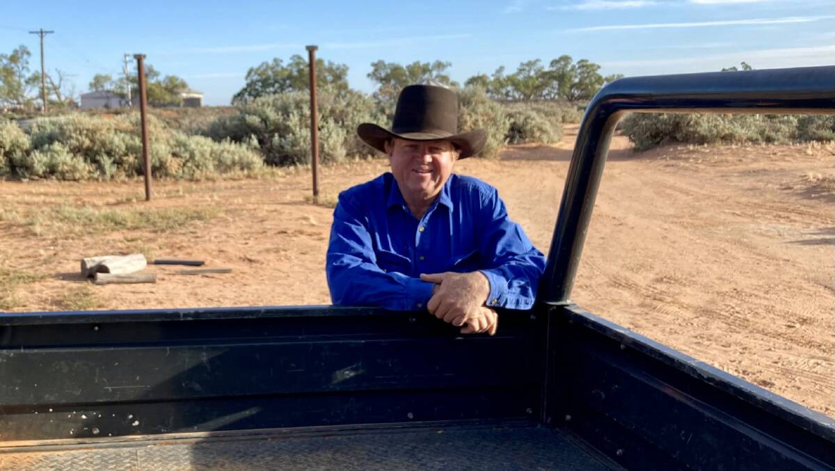 Livestock grazier Gus Whyte manages Wyndham and Willow Point station, north of Wentworth NSW.