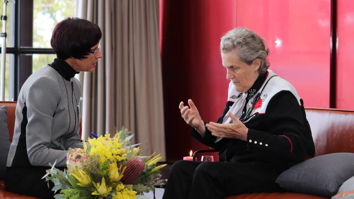 Farm Weekly business development and sales manager Wendy Gould (left) interviewed Temple Grandin in Perth.