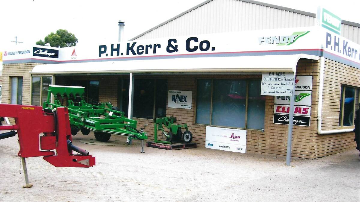 Since its move from Salmon Gums to Esperance was completed in 1987, PH Kerr & Co operated from two premises there. This is its first premises just before it moved around the corner to Gilpin Street. Apart from Massey Ferguson, Fendt and Challenger tractors, it also sold CLAAS machines for some years.