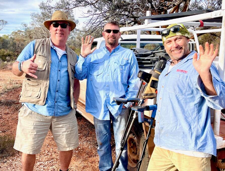 Perth Amateur Prospectors founder Simon Atherton (left) and business partners Eddie Snook and Glenn Boyes.