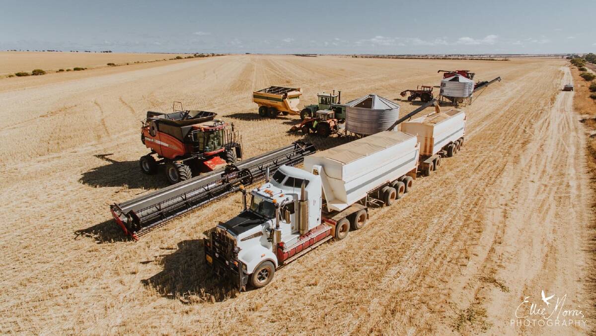  Ellie Morris said harvest has been going well at the farm she works on at Perenjori. Despite a few hold ups due to the weather and breakdowns, last week she said they were close to finishing. Photography by Ellie Morris (@elliemorrisau).