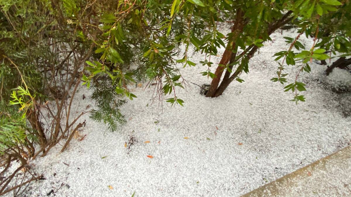 Isolated hail storm in the Wheatbelt