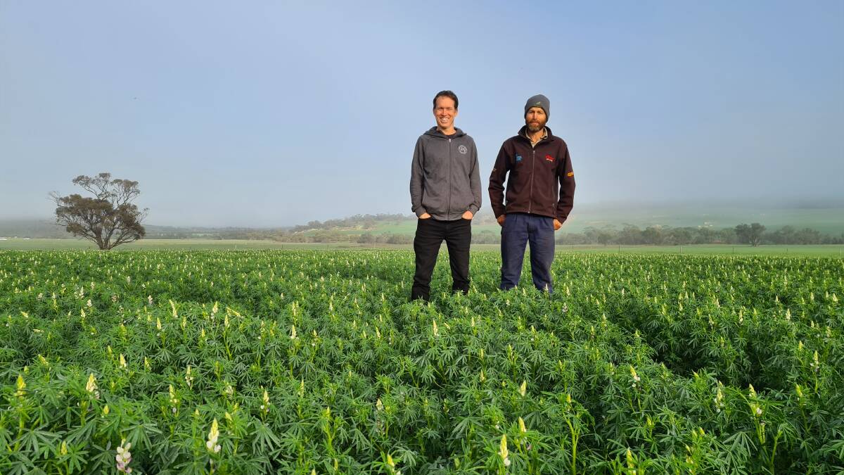 WOA managing director Ben Cole (left) and regenerative farmer Steve Ford, Williams. Photos by WOA.