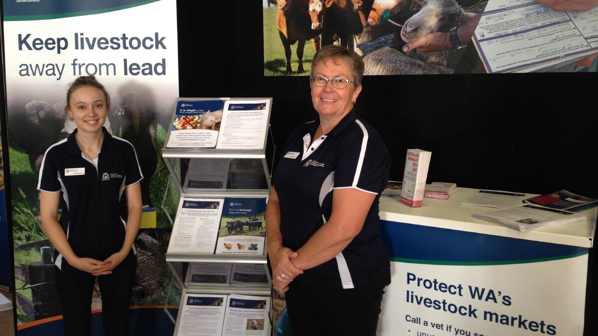  DPIRD veterinary officers Kristine Rayner (left) and Anna Erickson will assist producers with livestock biosecurity information at the Make Smoking History Wagin Woolorama including accessing subsidies for livestock disease investigations.