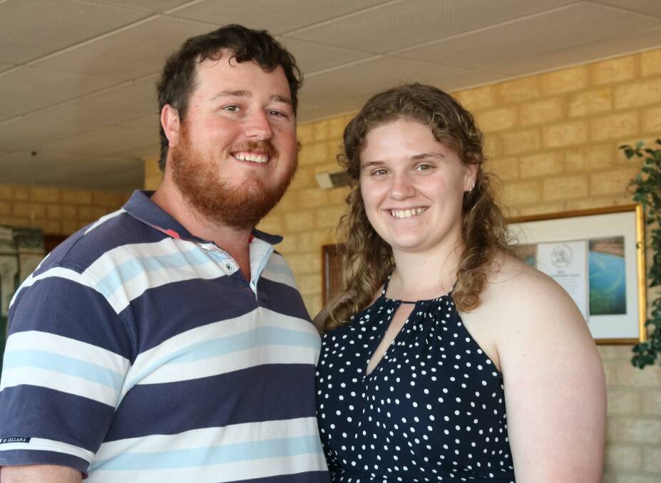 Callum Thornton helped his wife and Wagin Woolorama committee secretary Amelia Thornton throughout the high tea event.
