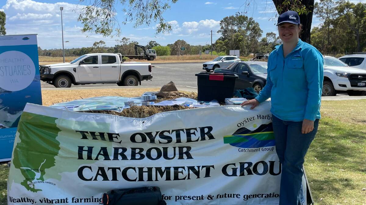  Oyster Harbour Catchment Group communication officers Sayah Drummond manned the groups stand.