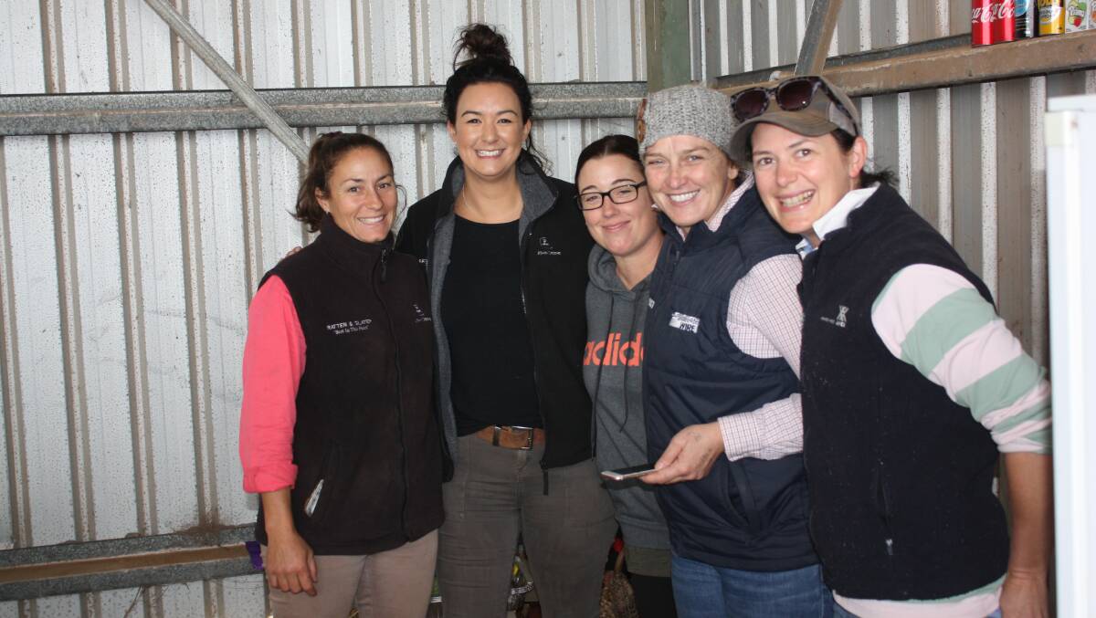 Jerramungup P&C members were out in force volunteering to provide food and refreshments for the 162 registered buyers. From left, Rosie Lester, Jess Bailey, Mel Smith, Tina Parsons and Maddy Wylie.