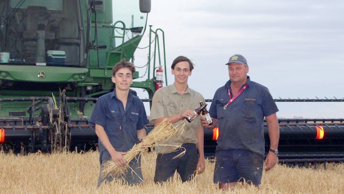 Following the Esperance fire which killed their father and burnt all but 600 hectares of their 2800ha family farm, twins Tom and Riley Curnow worked with their uncle Daren Curnow to get the farm up and running.