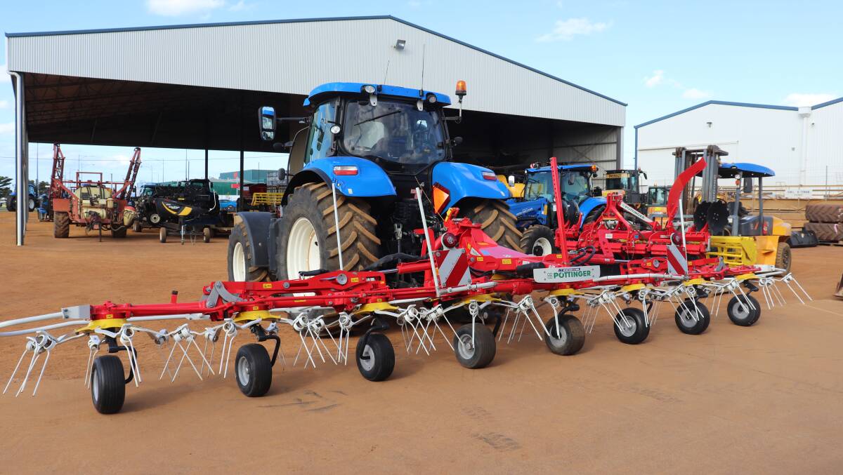 McIntosh & Son, Albany, became dealer of the Austrian-made Pottinger range about two years ago to service the large hay making industry in the region. The company has a large range of rakes, mowers and implements that work in well with the smaller New Holland tractor range for smaller farm sizes. McIntosh & Son branch sales consultant Warren Hunt said they had sold 24 Pottinger units in the past 18 months. He said the brand was good quality and was backed up well by the company with support and service.