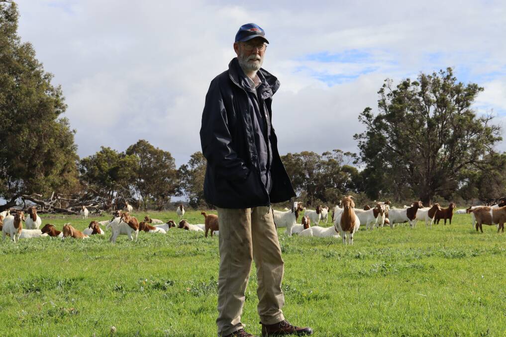 Third-generation Darkan farmer Trevor Bunce switched to goat farming, after the wool market crashed in the 1990s.