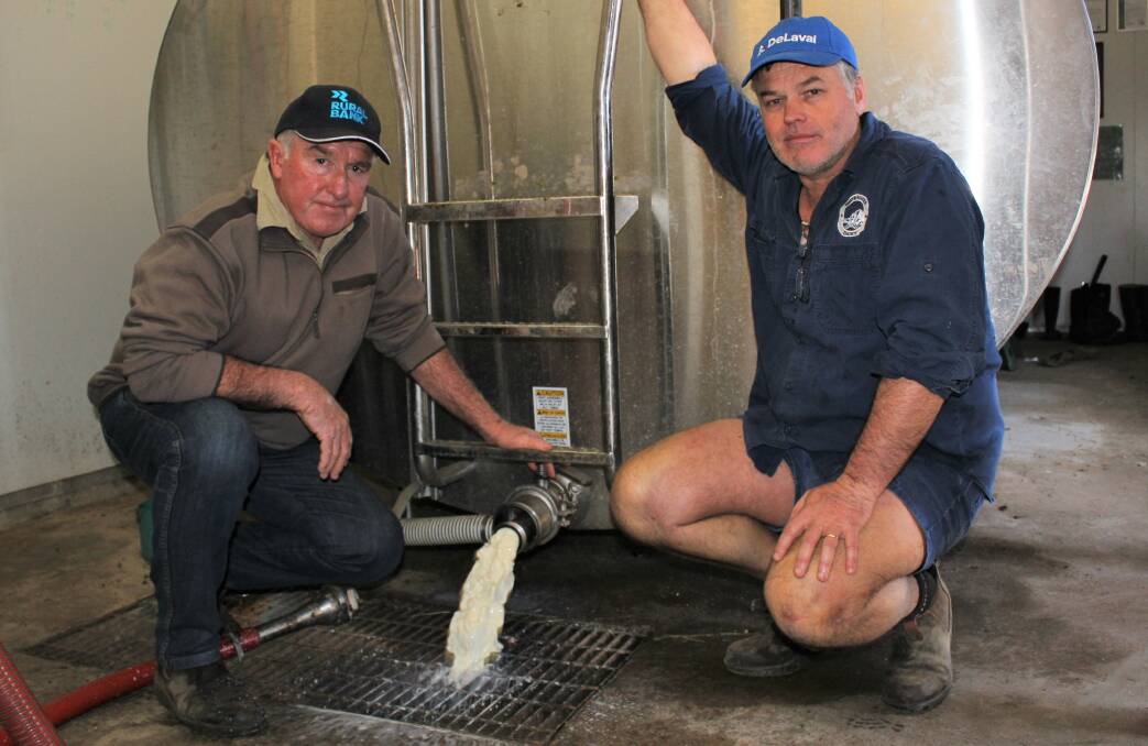 New WAFarmers board member Michael Partridge (right), had only just been elected head of its dairy council in October 2016 when multiple milk quality award-winning Harvey farmer Graham Manning was prematurely forced out of the industry and had to tip his last vat of milk down the drain because WA's three major milk processors would not collect it or sign him to a new supply agreement.