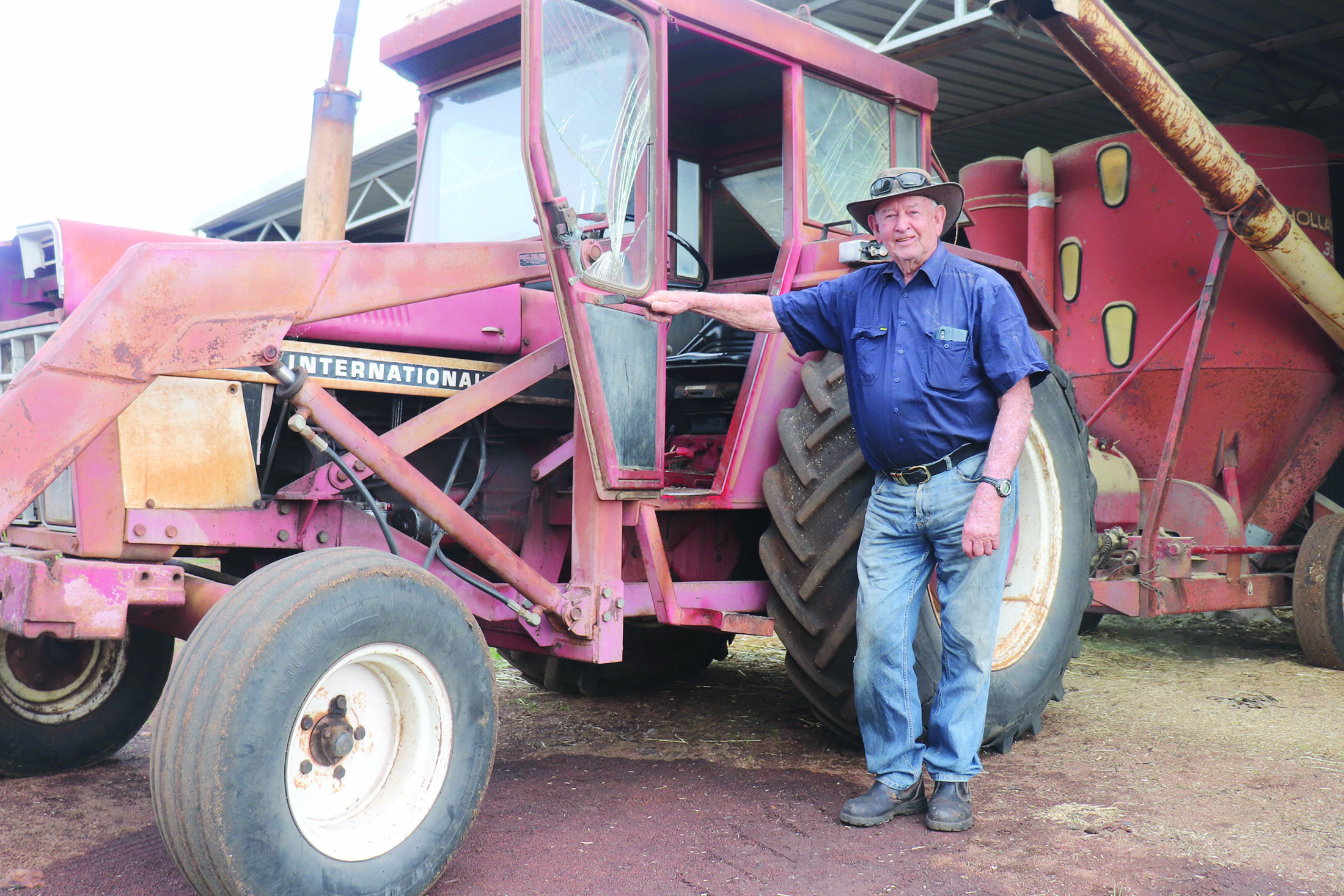 Mal Williams, 91, still cropping with a mate near Toodyay