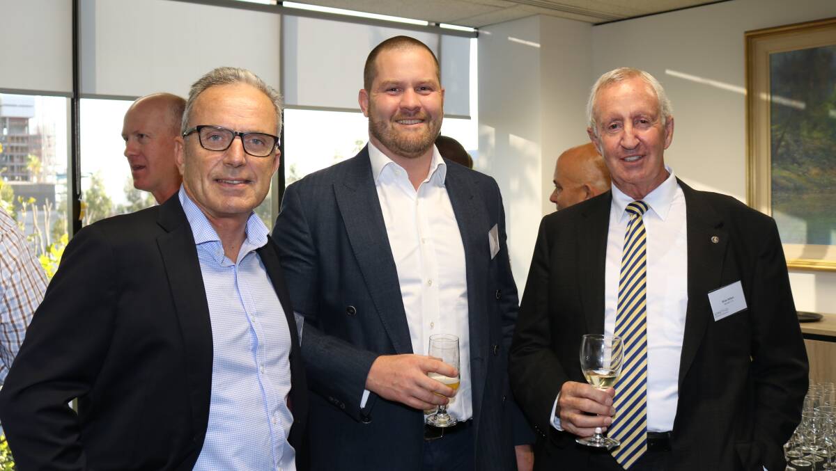 With BJW agribusiness principal Tim Johnston (left), Nedlands, were Kingwood Capital Pty Ltd managing director Jack Newall, Claremont and Bennett + Co consultant Brian Aitken.