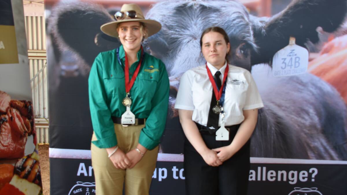 First place in the general knowledge quiz went to WA College of Agriculture Harvey student Matilda Patten (left) and second was awarded to Phoebe Kindred, WA College of Agriculture Cunderdin.