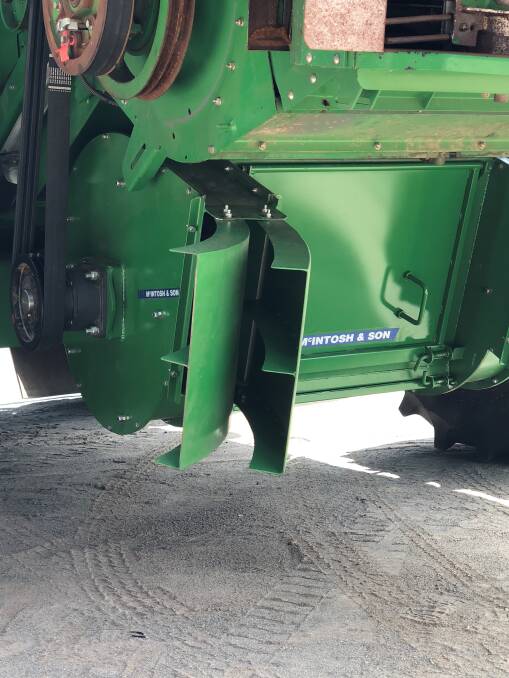  A rear hatch made possible with the new design of the vertical iHSD can be removed and the iHSD bypassed to effectively create a harvest windrow for easily checking grain losses, while a trap door at the bottom also collects any foreign objects coming into the system.