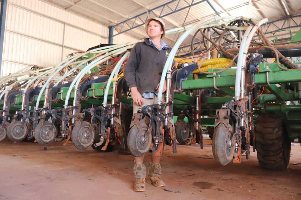  Farming at Walebing, Kieran Popplewell had planned to get burning out of the way before firing up the seeding rig but the downpours at the end of March and beginning of April forced him to getting things going earlier than anticipated.