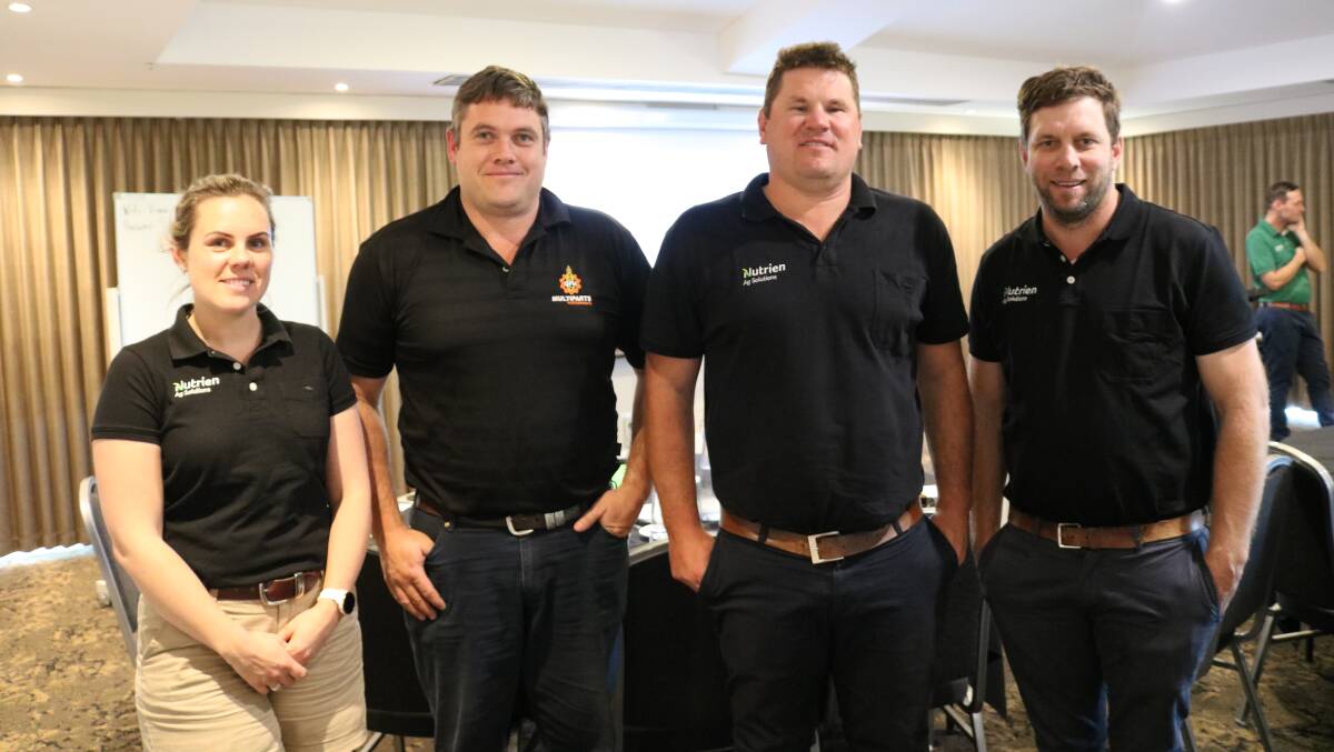 Nutrien Ag Solutions sustainability field manager WA, Kirsty Smith was with Sam Richardson, QFH MultiParts, Katanning, Ryan Pearce, Prime Ag Services, Williams and Zach Walsh, Stirling Ag, Gnowangerup.