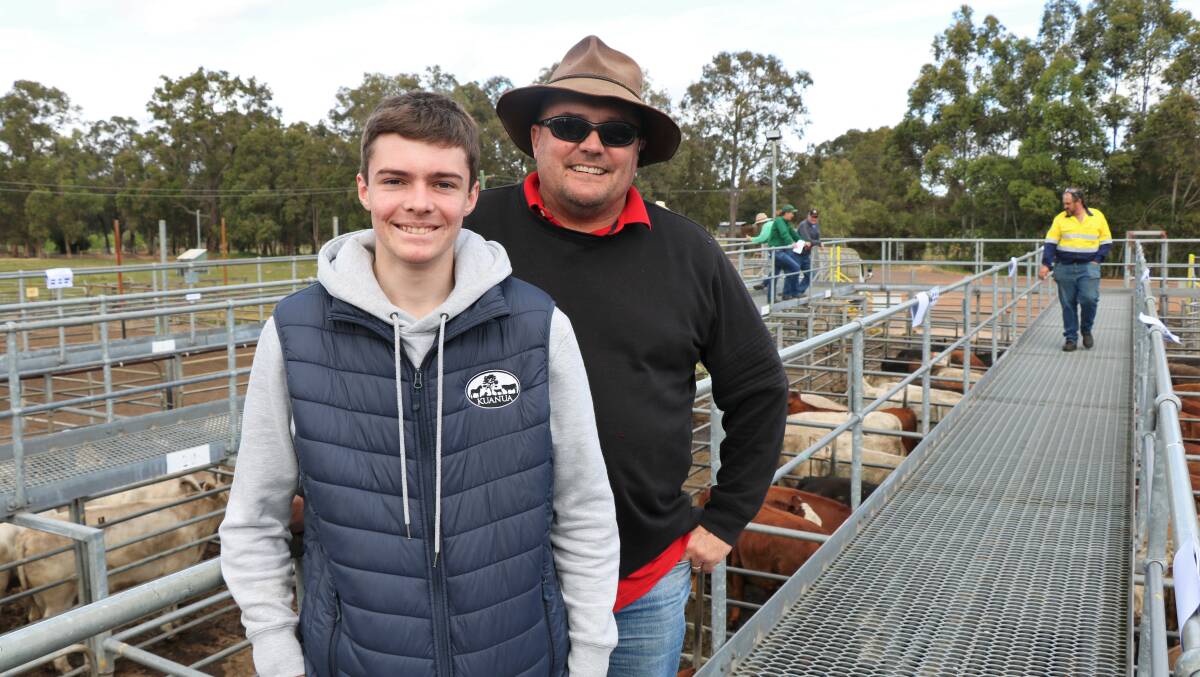 Oliver and his father Myles Anderson, North Dandalup, were at the sale to get a handle on values before starting to buy in the future.