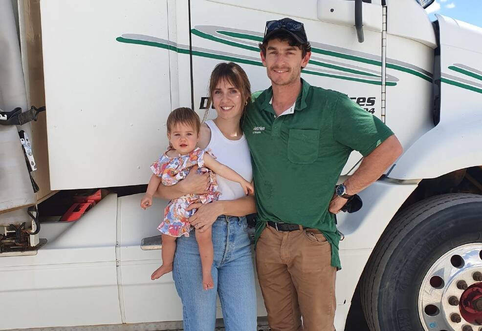 Mitchell Hutton took over the Nutrien Ag Solutions branch at Carnamah last November, after moving there with his wife, Olivia, and two children Amelie (pictured) and Benjamin in January 2021.