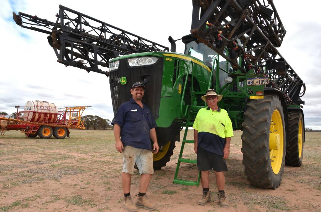 Nathan Lawrence (left) and his father Allen, both from Northam, had attended two previous clearing afor $190,000 was in better condition with fewer engine hours than the last one they looked at and they saved up to $170,000 on it.
