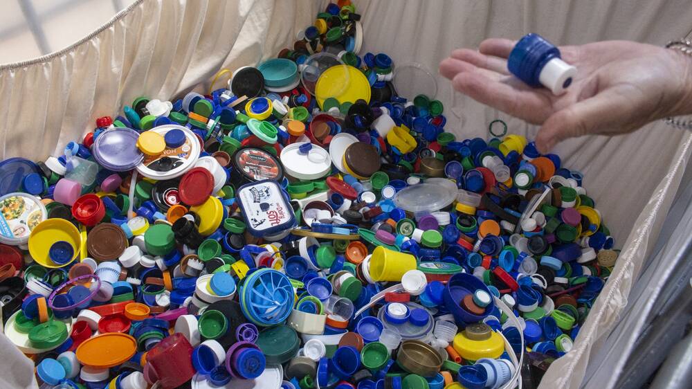 Plastic bottle tops and lids are too small to be processed in industrial recycling plants, making them destined for landfill.
