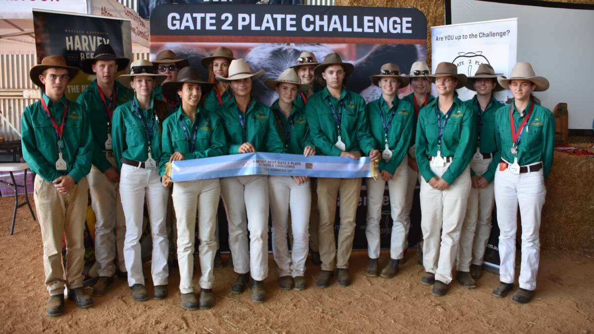 The students from the two teams representing the WA College of Agriculture Harvey, which tied for overall second place in the schools challenge.