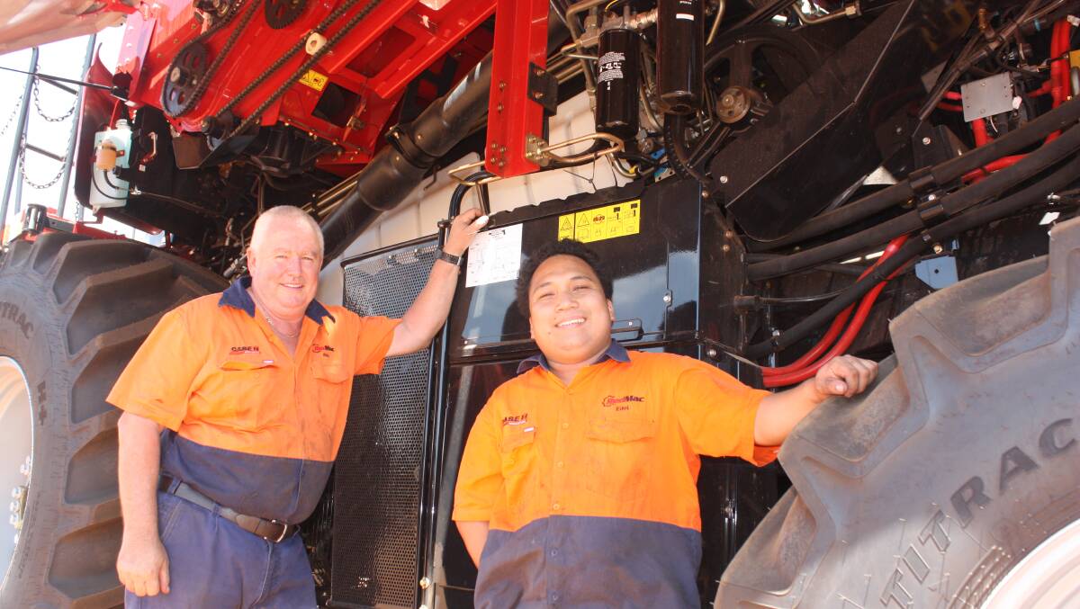 New faces at RedMac Three Springs machinery dealership, service manager Rob Wyatt (left) and Edel Entera. Rob joined the branch seven months ago while Edel, who hails from the Philippines, is a 'seasoned' employee approaching seven years service.