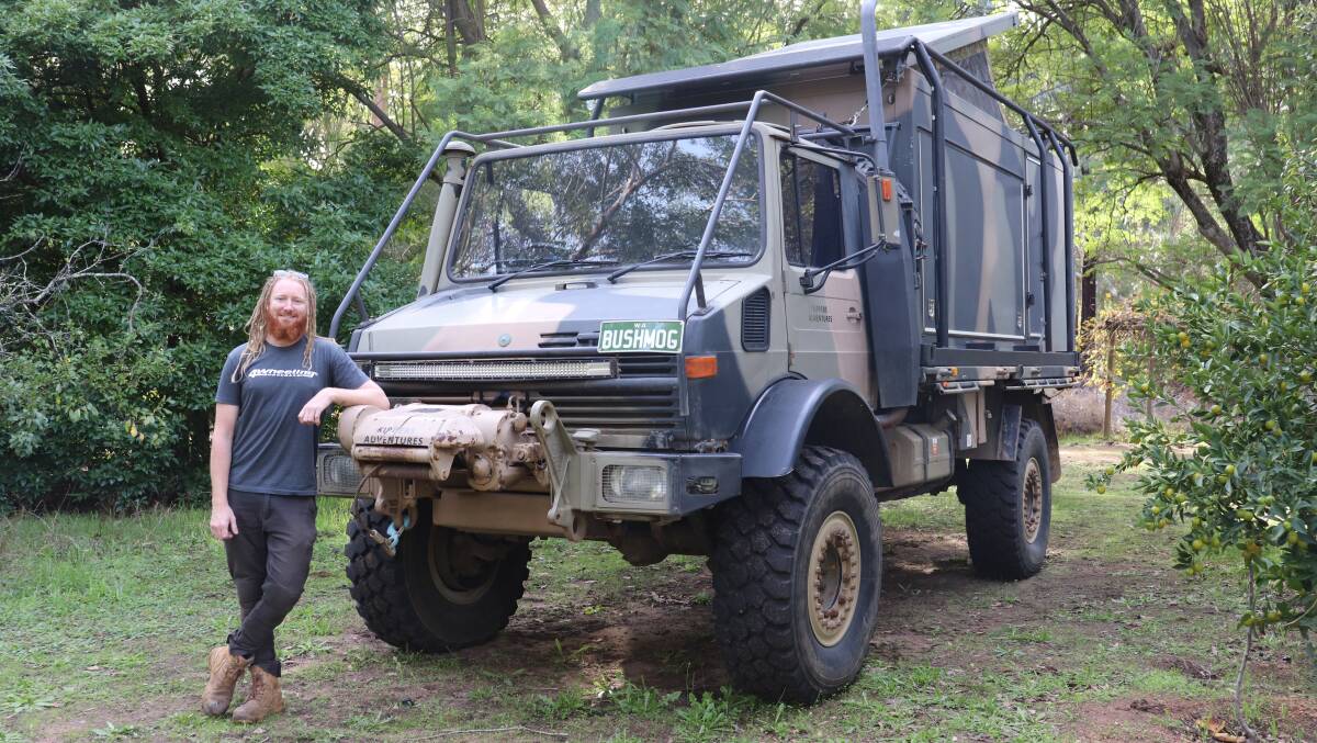 Sawyer's Valley four wheel drive enthusiast Rhys Kipper Iredell-Scott has taken the hobby to a whole new level after purchasing an ex-military Unimog truck which he turned into the "King of Off-roading" with a home-built camper fitted out on the back.