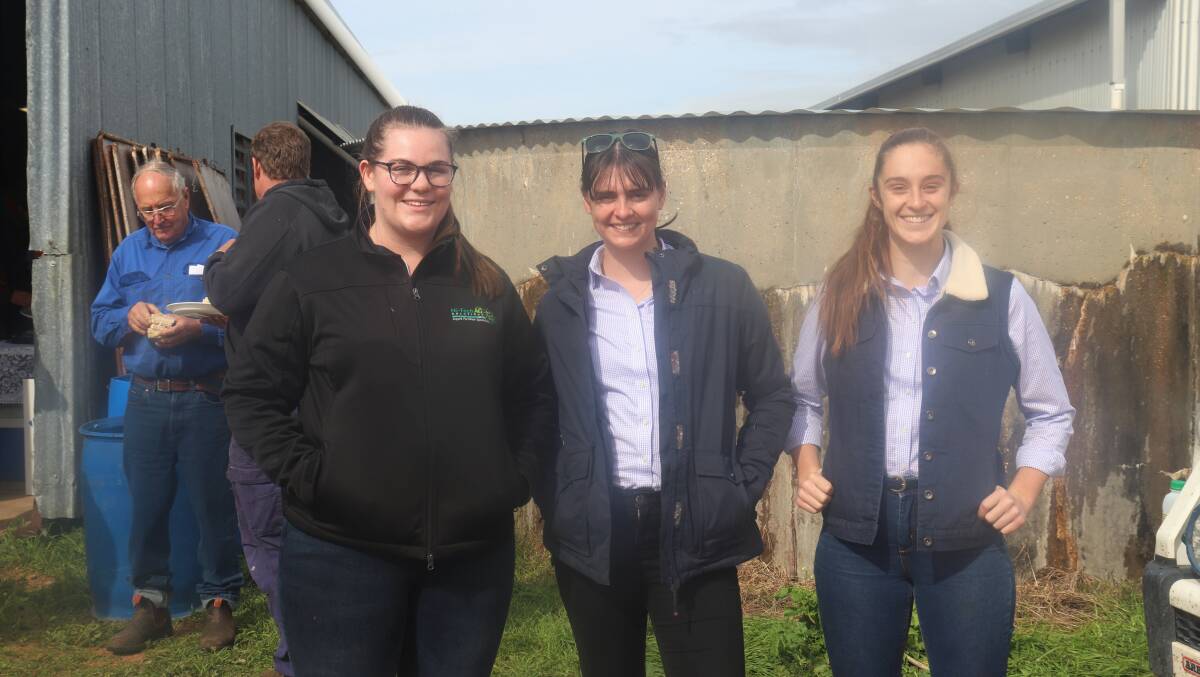 Annabelle Maher (left), Hi-Tech Ag Solutions, Melanie Dickson, West Midlands Group and Erin O'Brien, West Midlands Group discussed some of the topics covered on the day.