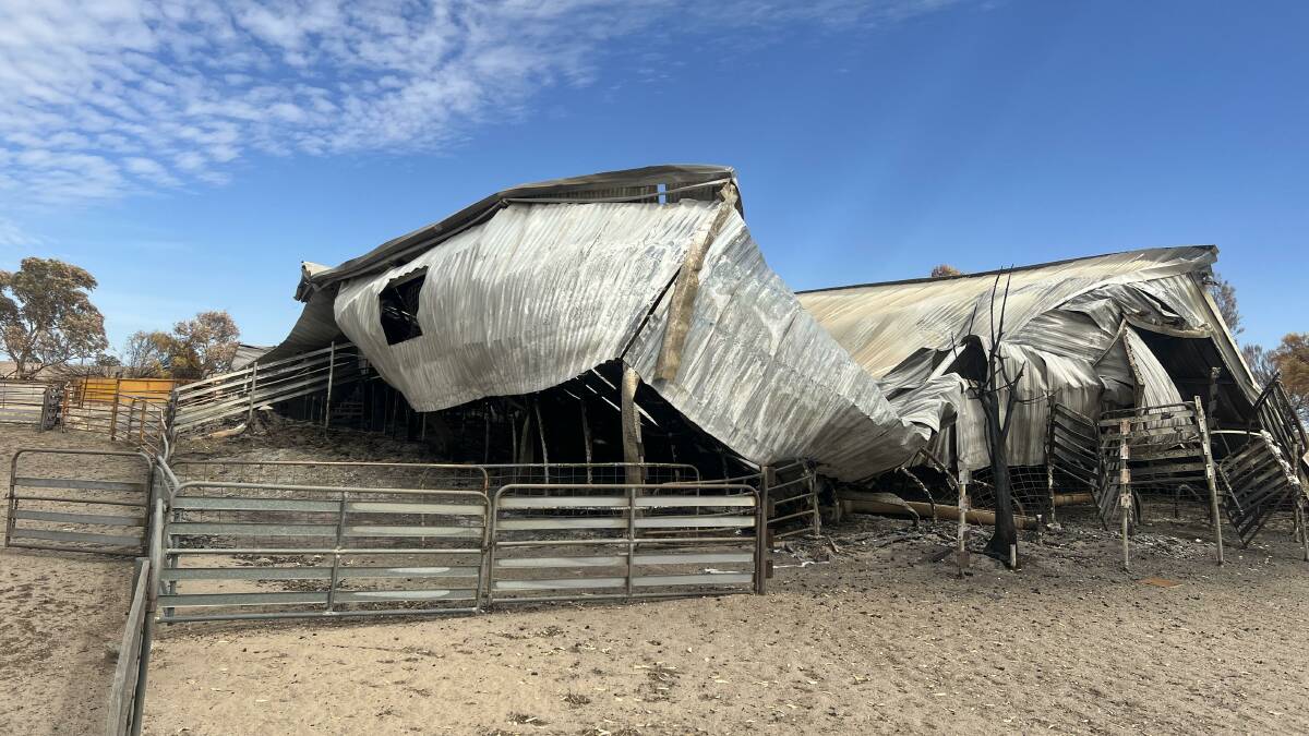 Damage on the Bolt property after the fires in the Corrigin area.