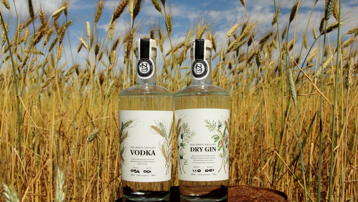 Premium vodka and dry gin from High Spirits Distillery is made from locally-grown bio-dynamic triticale.