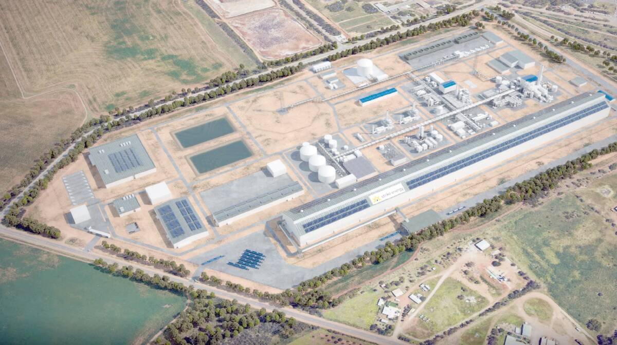Strike Energy's proposed Project Haber urea fertiliser manufacturing plant at Geraldton. The project is set to go ahead now sufficient natural gas being discovered near Eneabba.