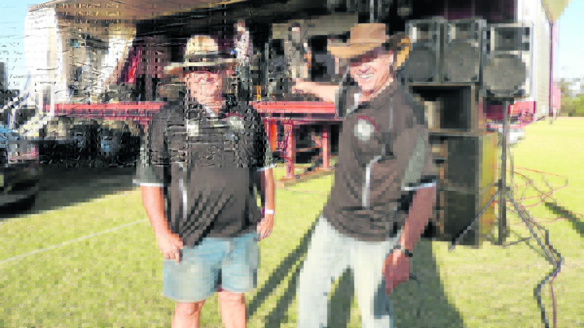  Burakin farmers Andrew Tunstill (left) and Jack Brennan are part of the team organising the event. Pictured at the Who Stopped the Rain Wheatbelt Regional Revival concert in 2017, they said the community is looking forward to celebrating a good season for most farmers across the Wheatbelt.