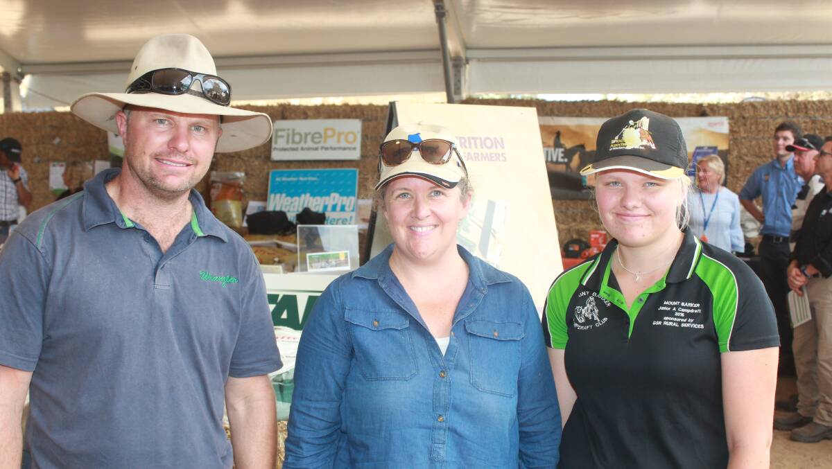 Bryce, Mietta and Zoe Skinner, Woogenellup, were keen to catch up on the latest innovations in the beef industry at the Harvey Beef Gate 2 Plate Challenge last week.