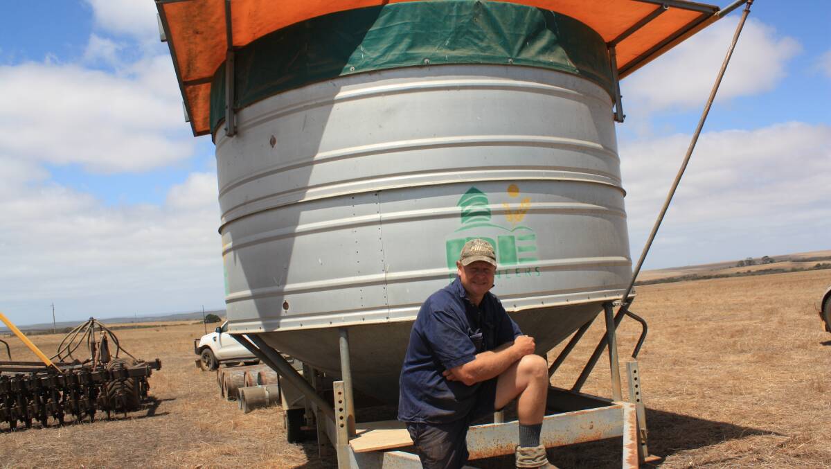  Dalyup farmer Michael Hart was one of 12 outside vendors at the Wandel clearing sale last week, offering this four-barrel DE Engineers grain cleaner. It came with wheat, barley and canola screens and from an opening bid of $20,000 was finally knocked down for $45,000. "It was surplus to requirements so I'm happy it's gone to a new owner," Michael said.