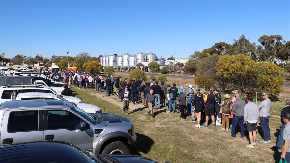 The crowd lining up for the 2019 Dowerin GWN7 Machinery Field Days. This year all tickets will only be available online, going on sale from June 1.
