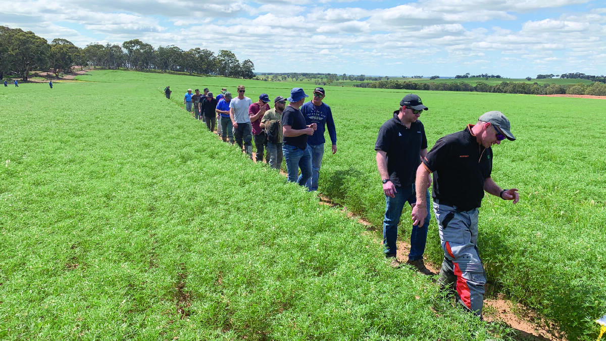  A visit of the Ultro trial site east of Beverley WA on the 2019 ADAMA 2-Wheel Trial Tour.